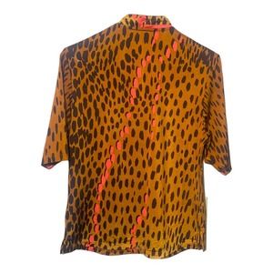 Jamie Sadock‎ sz Small Animal Print Vibrant Rare Golf Shirt ! Excellent!